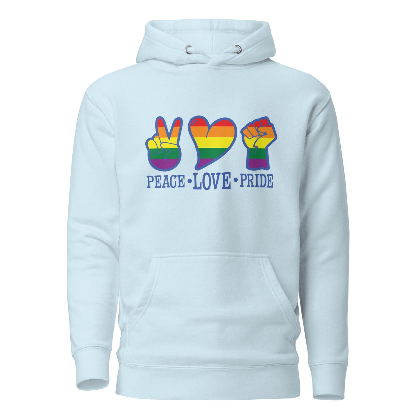 Unisex Hoodie- Peace love pride