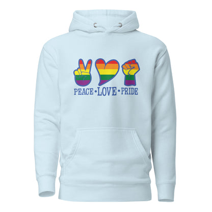 Unisex Hoodie- Peace love pride