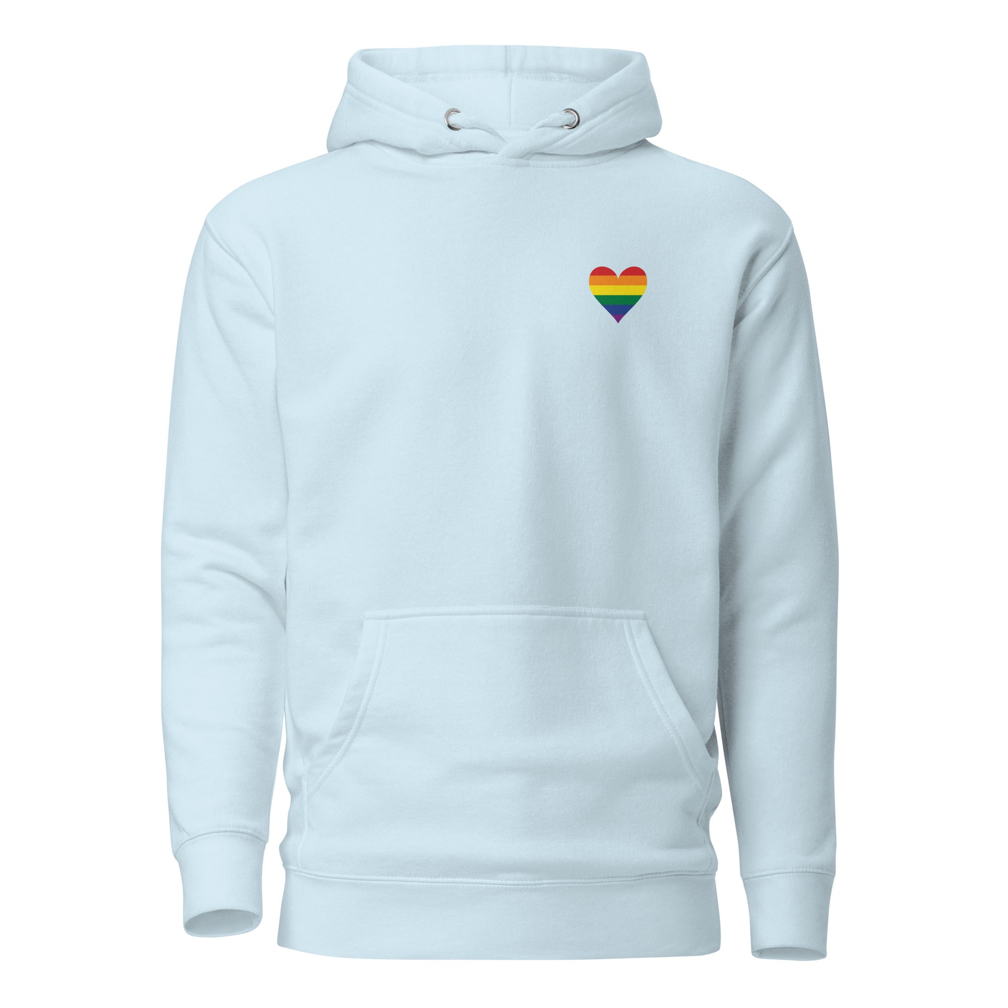 Unisex Hoodie-Pride Rainbow Heart