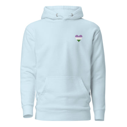 Unisex Hoodie-Genderqueer Heart