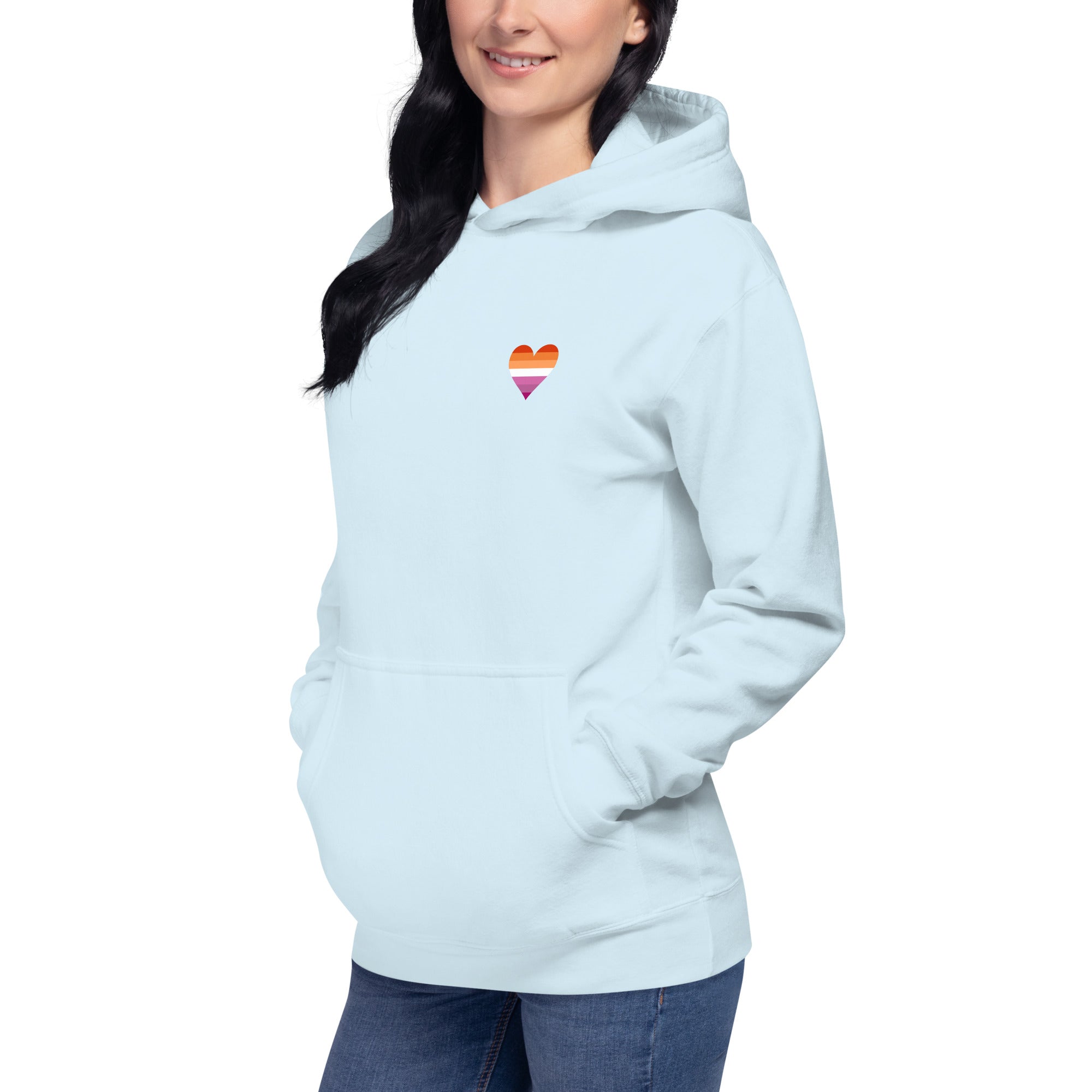 Unisex Hoodie-Lesbian Heart