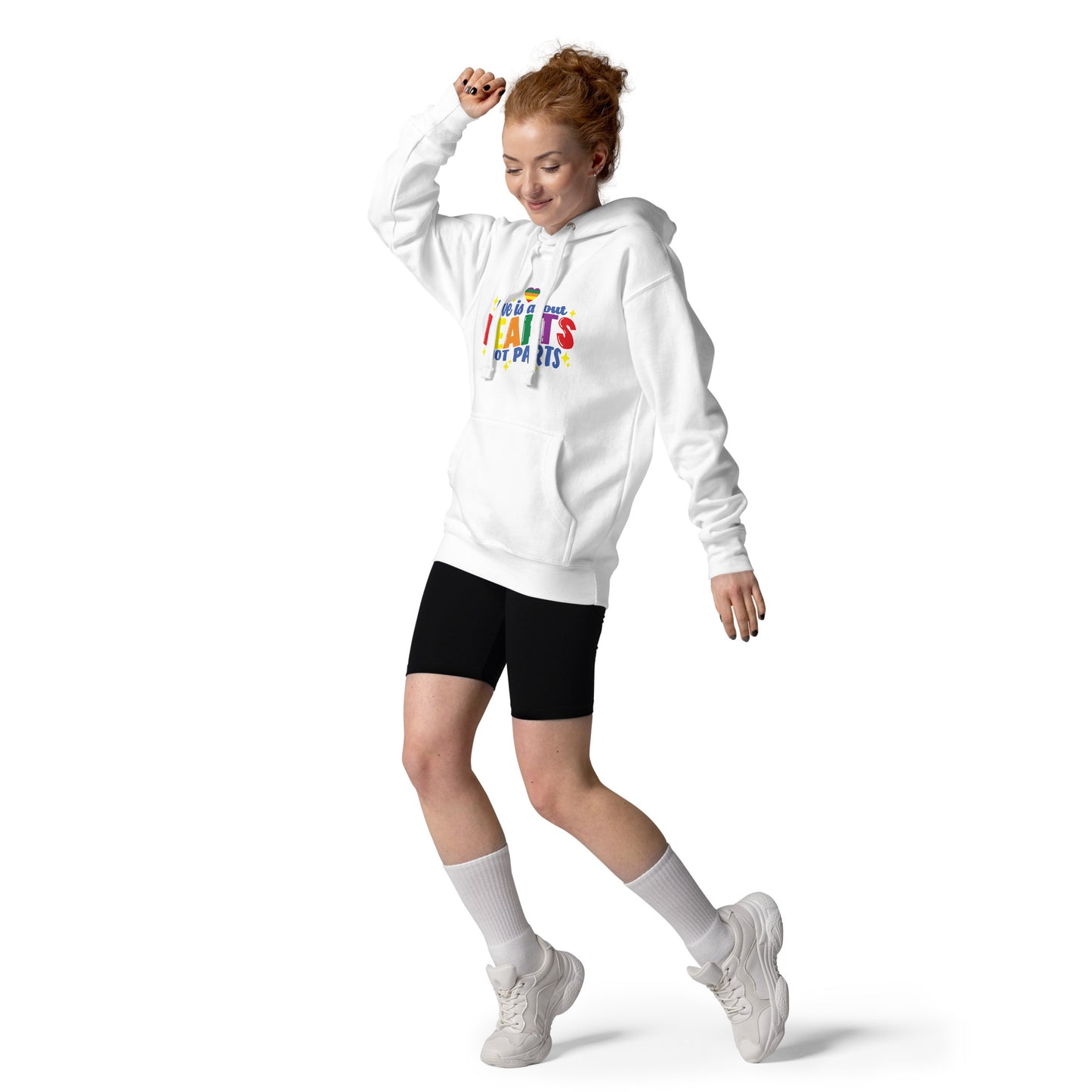 Unisex Hoodie- Love is about hearts not parts