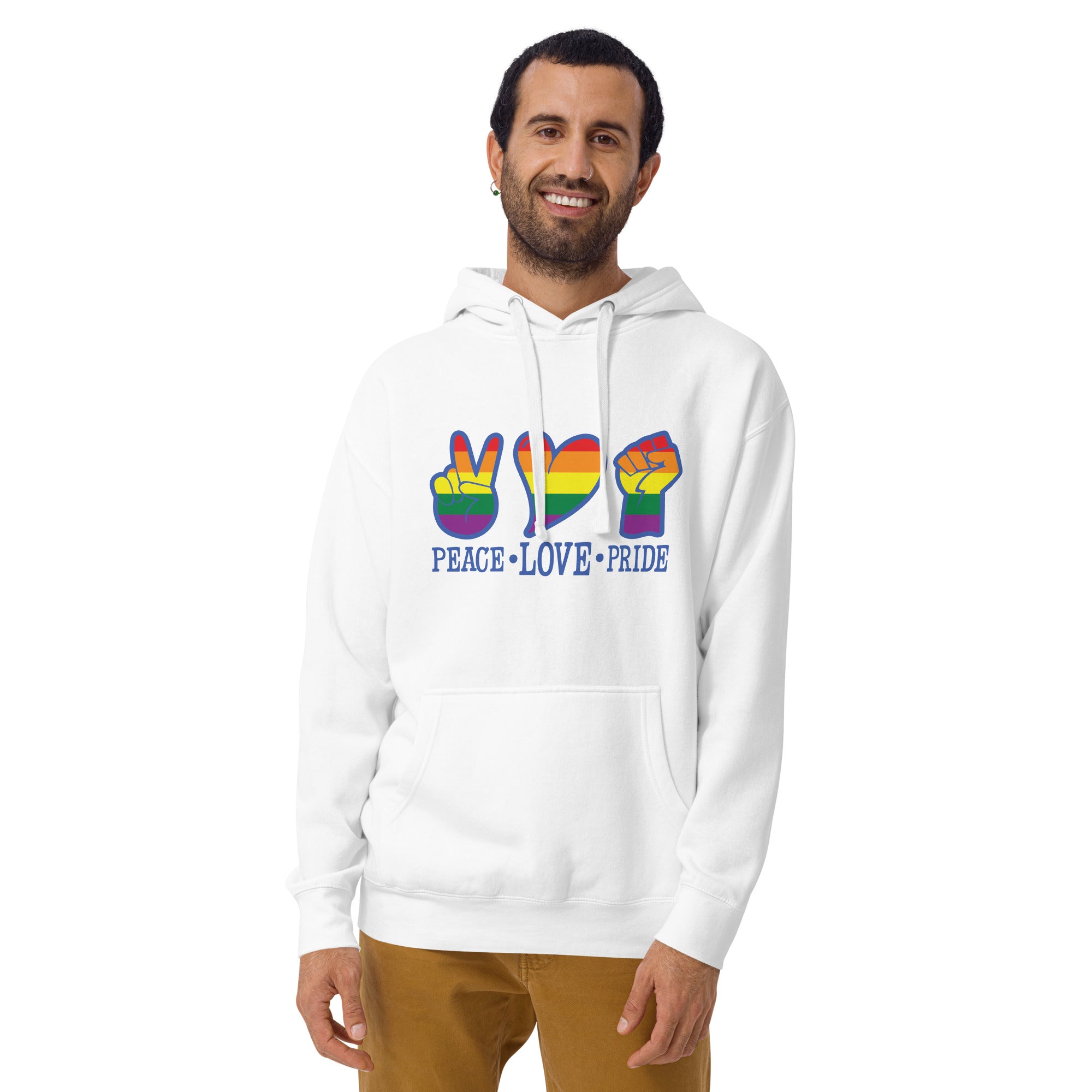 Unisex Hoodie- Peace love pride