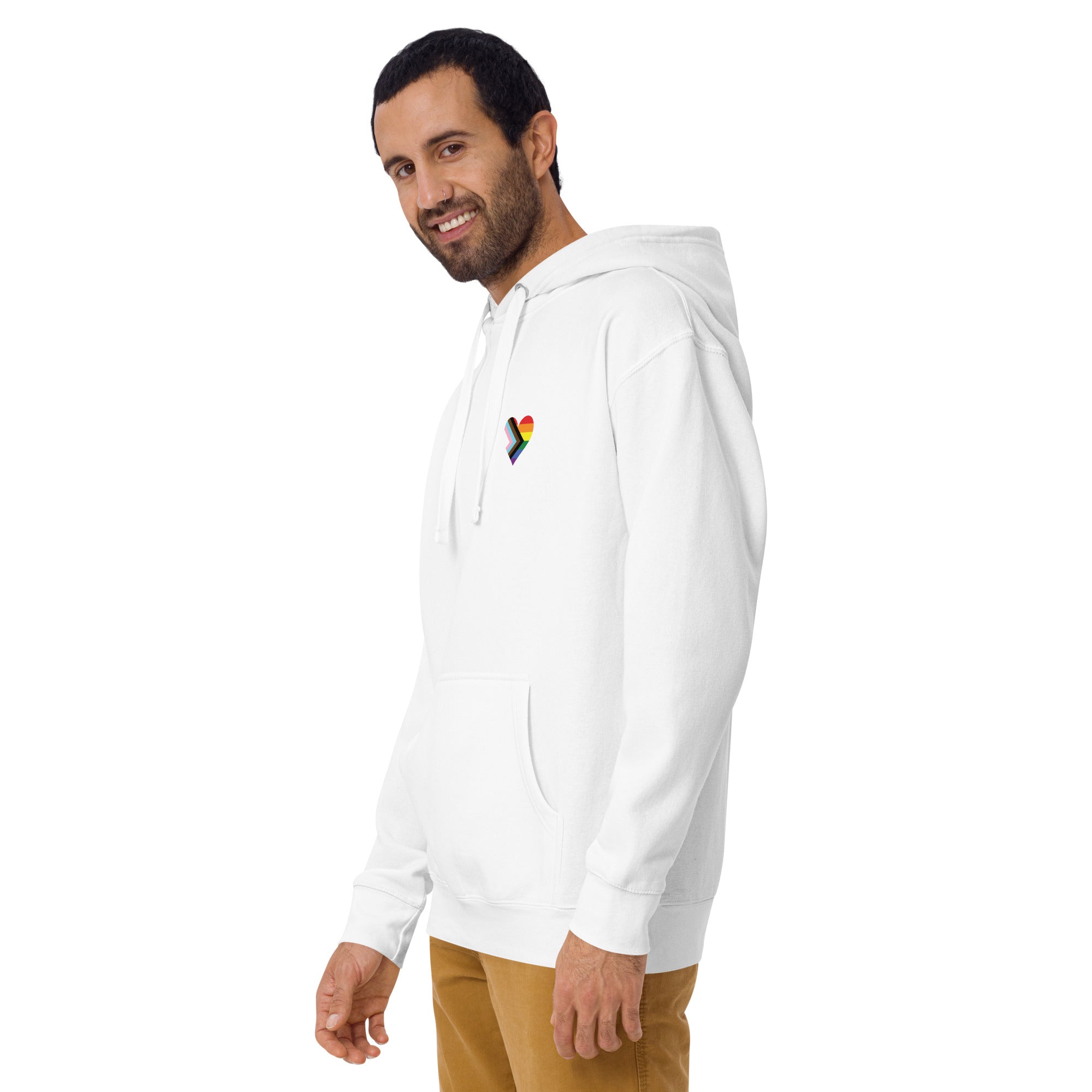 Unisex Hoodie-Progress Pride Heart