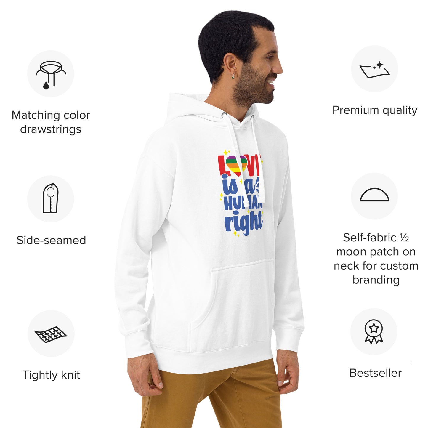 Unisex Hoodie- Love is a human right