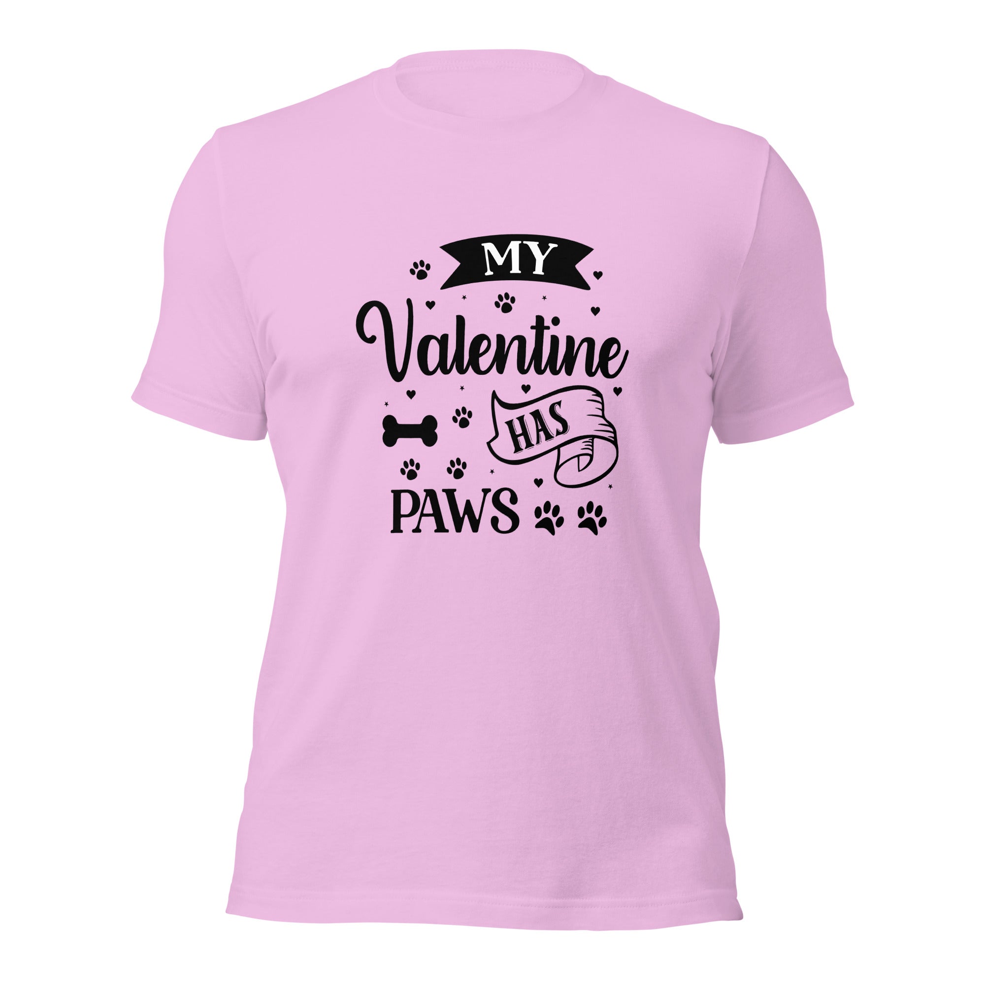 Unisex t-shirt- My Valentine has Paws