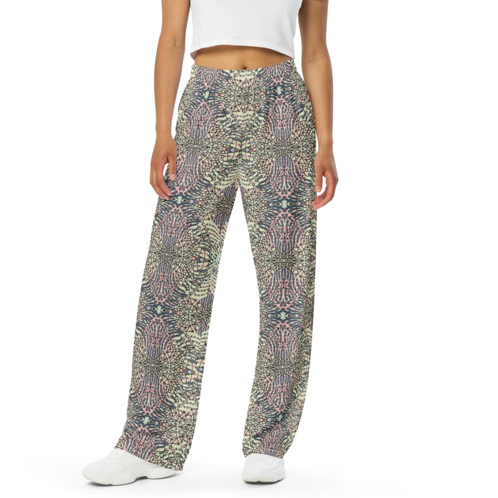 unisex wide-leg pants- Mandala I