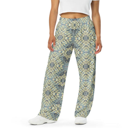 unisex wide-leg pants- Mandala chic III