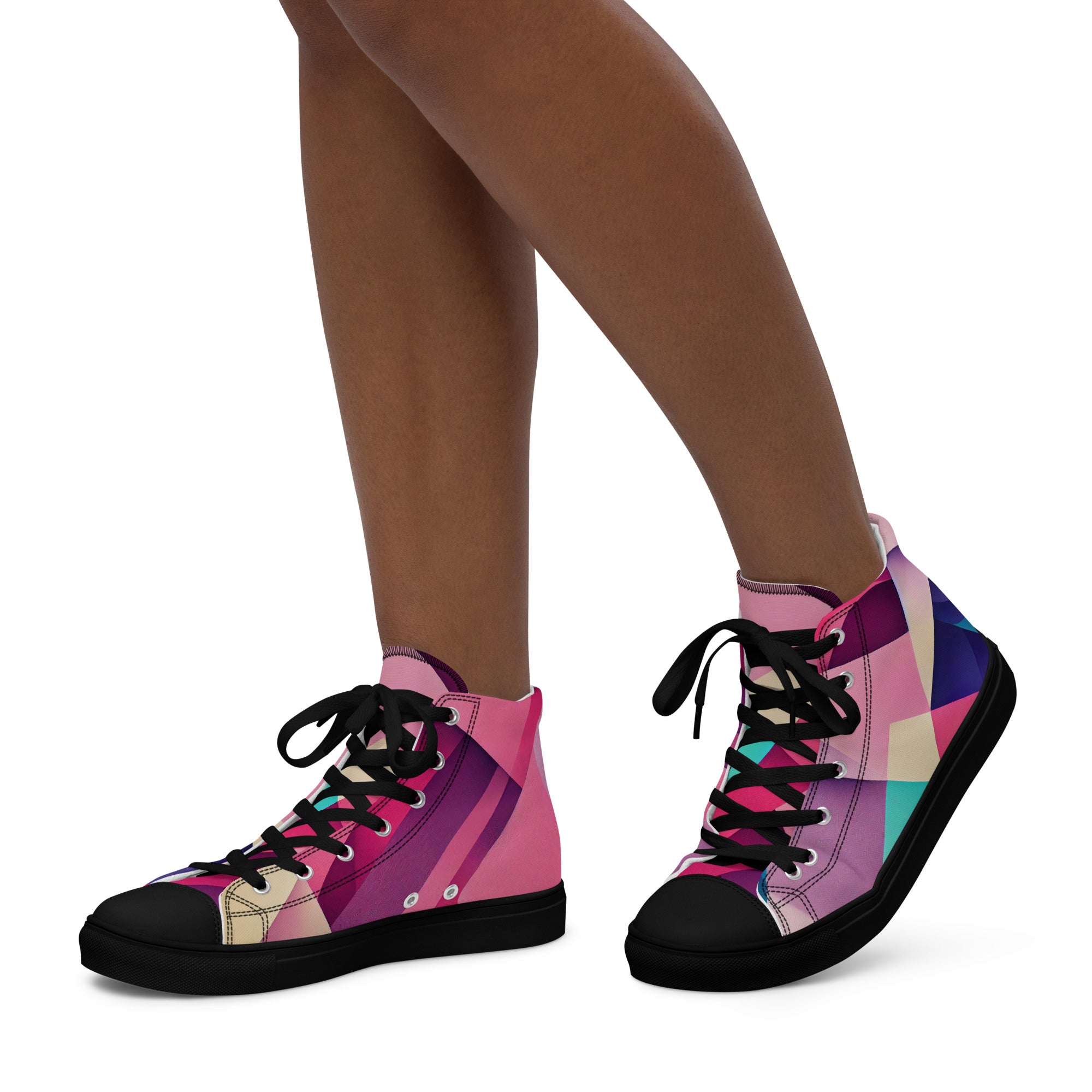 Women’s high top canvas shoes- Abstract Pattern I