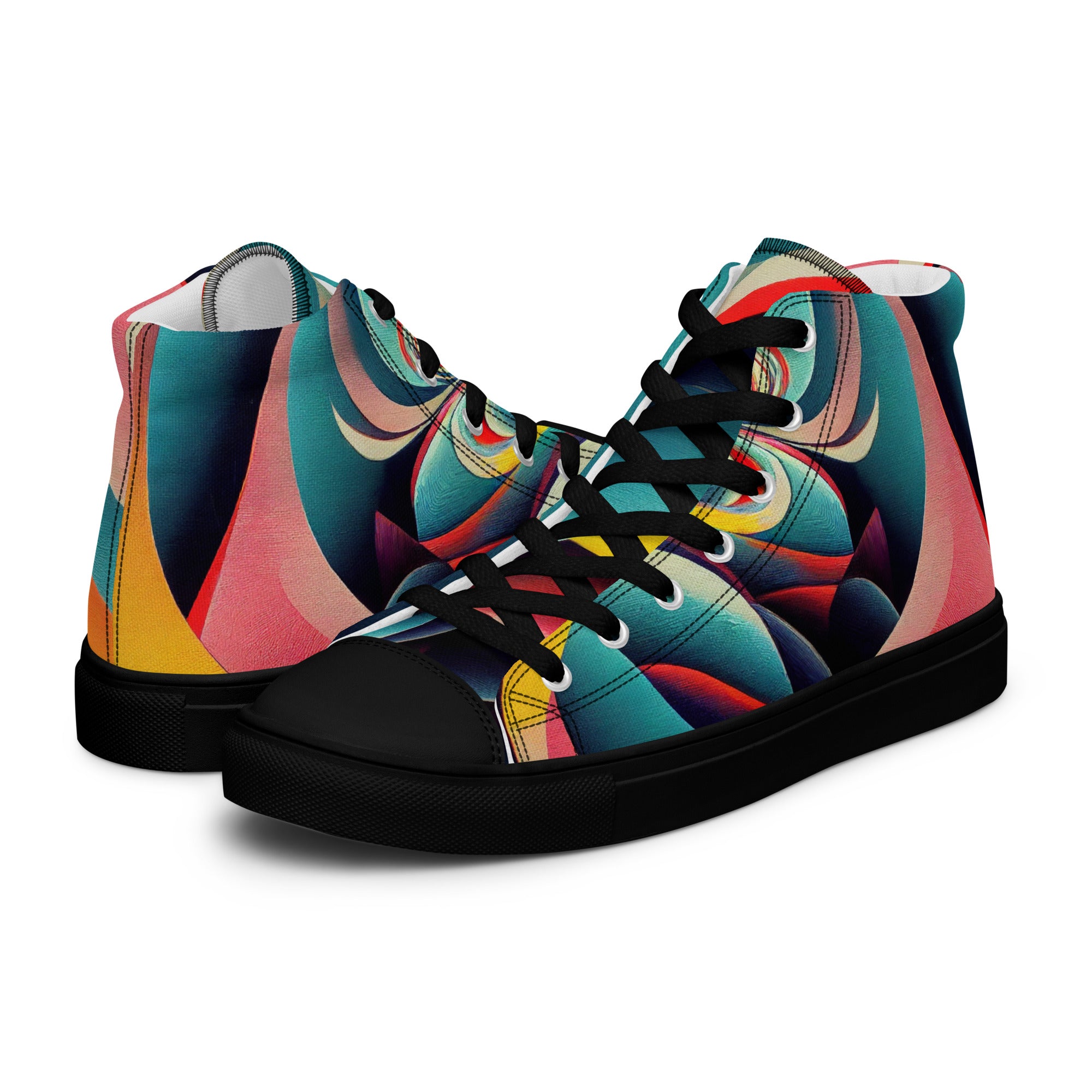 Women’s high top canvas shoes- Abstract Pattern 02