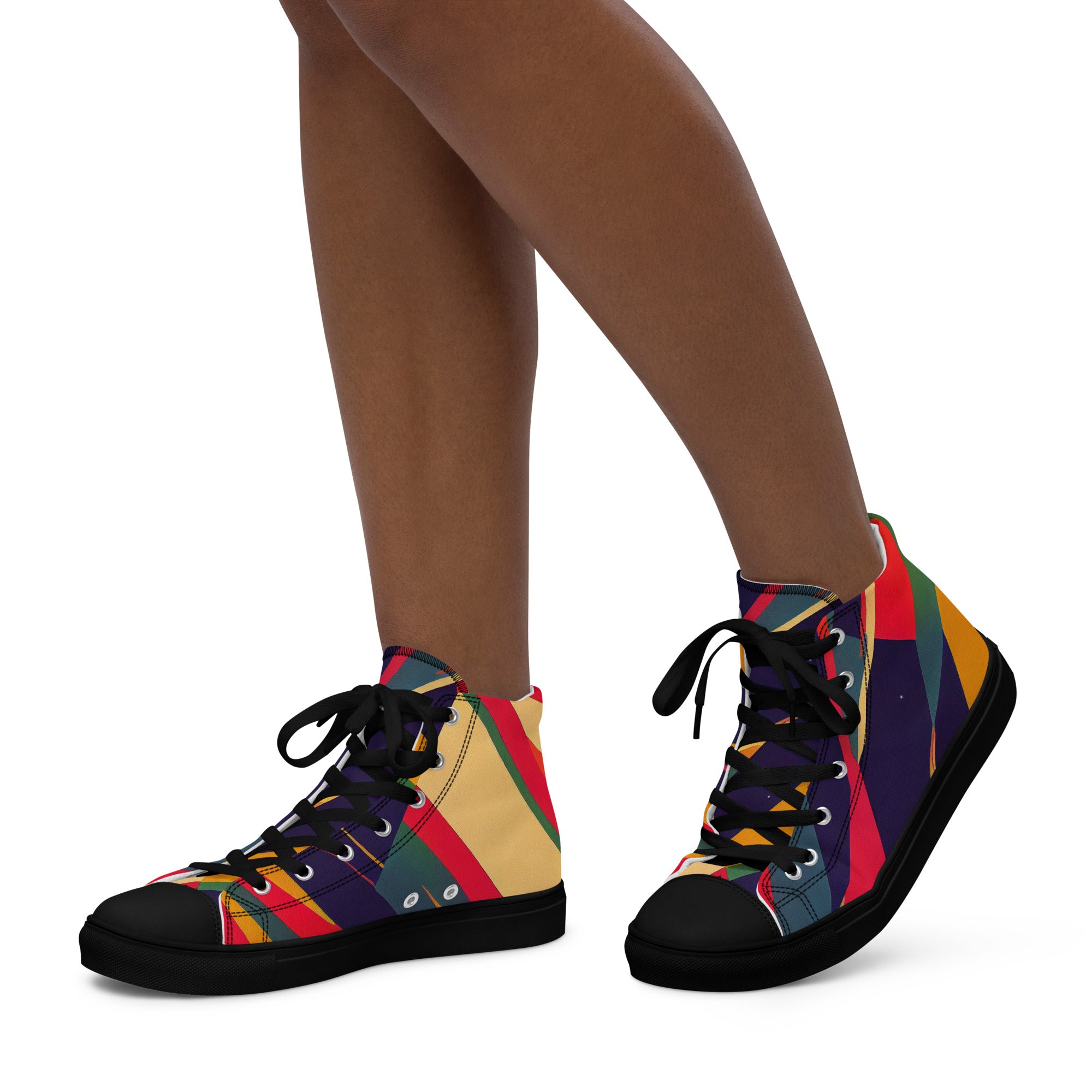 Women’s high top canvas shoes- Abstract Pattern III