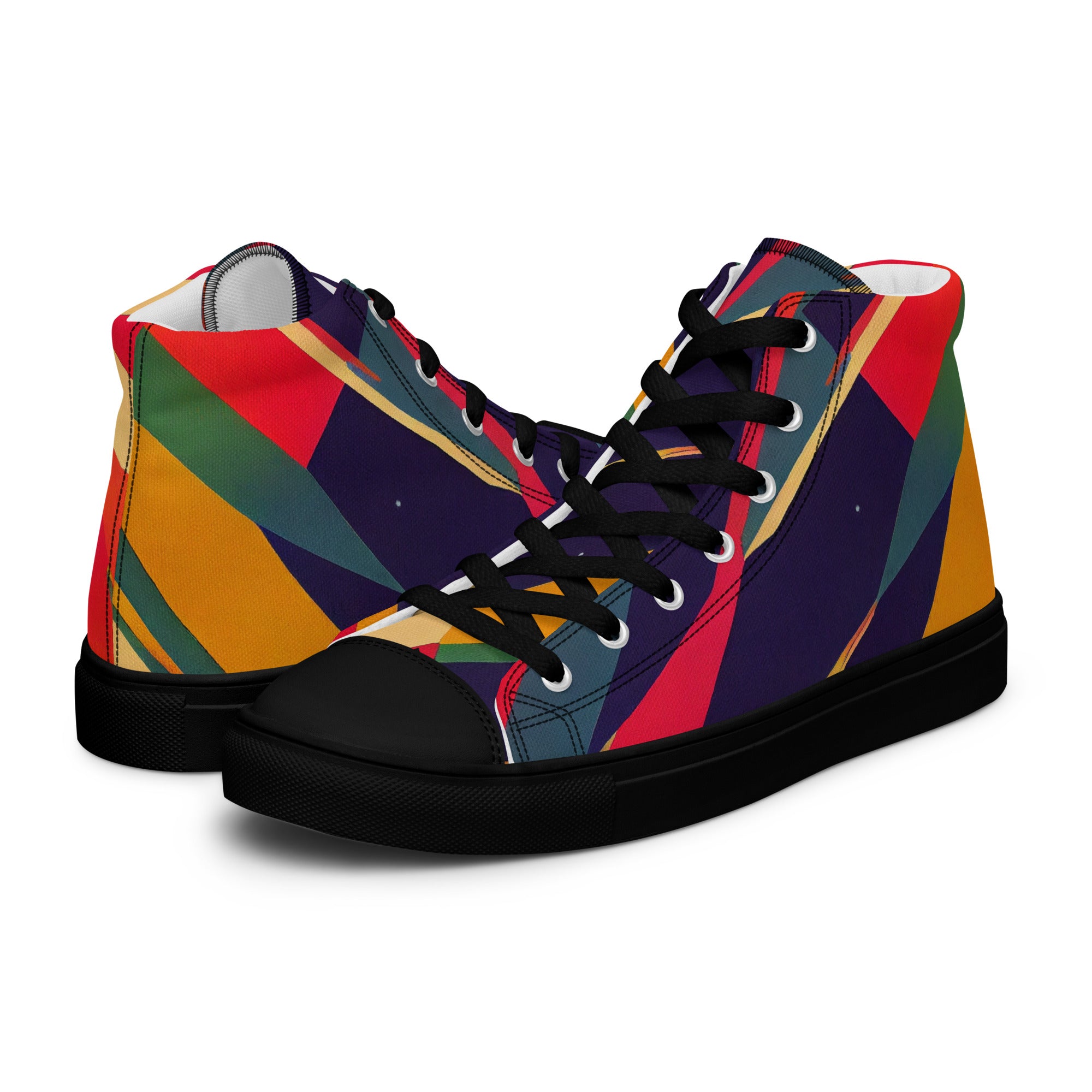 Women’s high top canvas shoes- Abstract Pattern 03