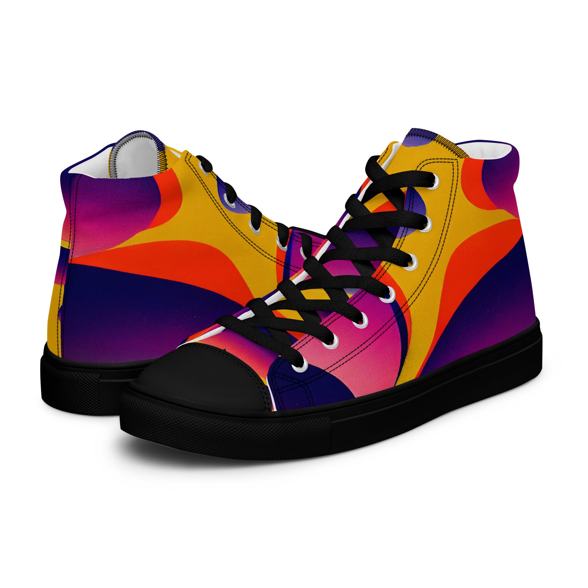 Women’s high top canvas shoes- Abstract Pattern IV