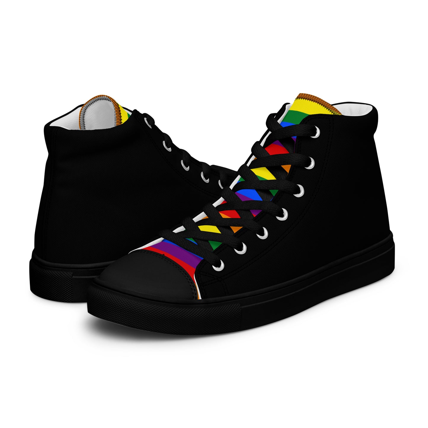 high top canvas shoes- Rainbow