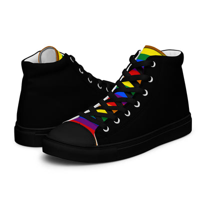 high top canvas shoes- Rainbow