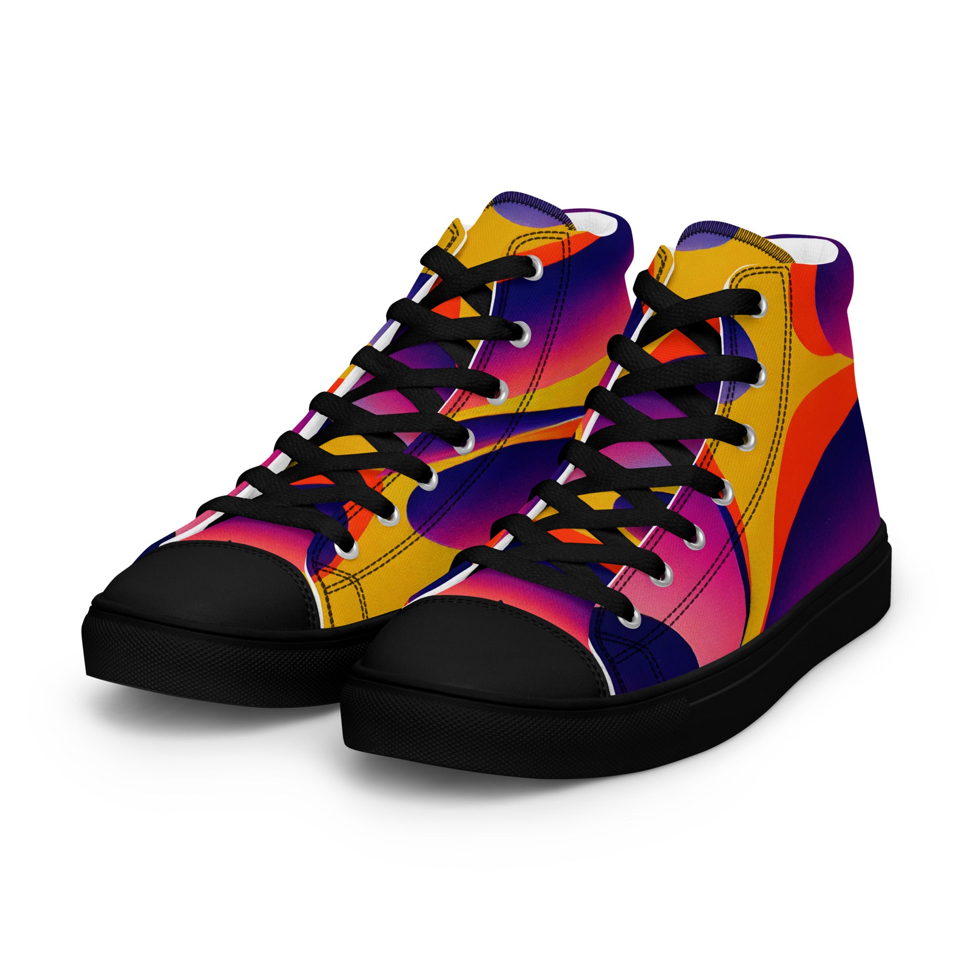 Women’s high top canvas shoes- Abstract Pattern IV
