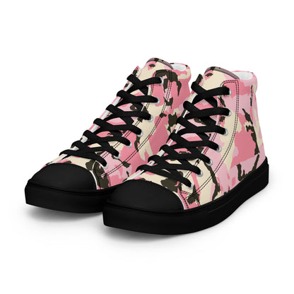 Women’s high top canvas shoes- Camo Pink