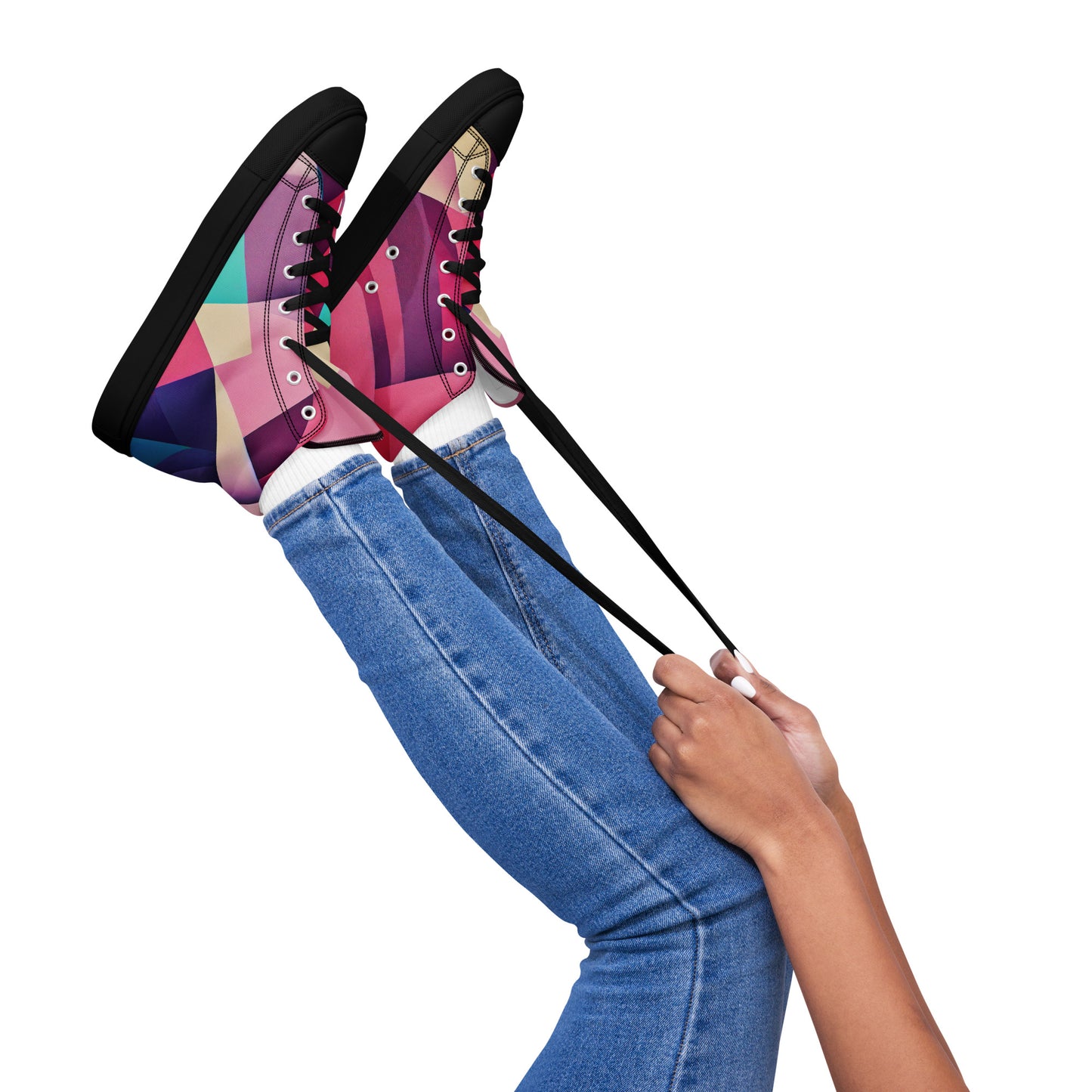 Women’s high top canvas shoes- Abstract Pattern I