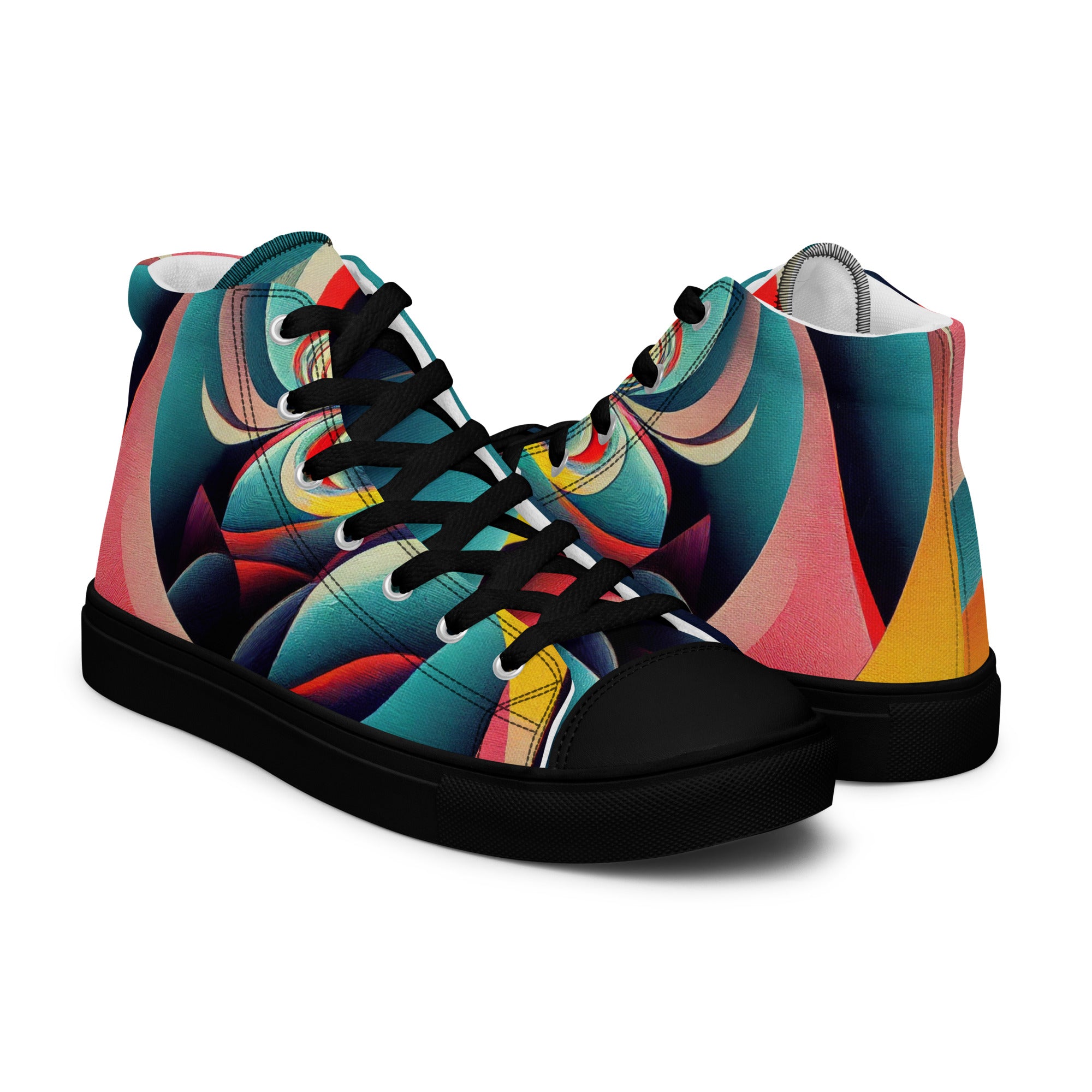 Women’s high top canvas shoes- Abstract Pattern II