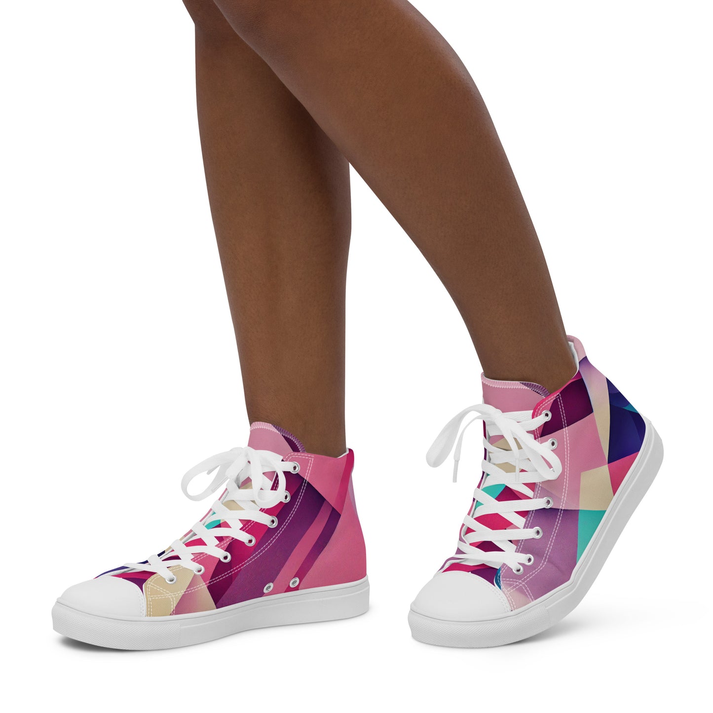 Women’s high top canvas shoes- Abstract Pattern I
