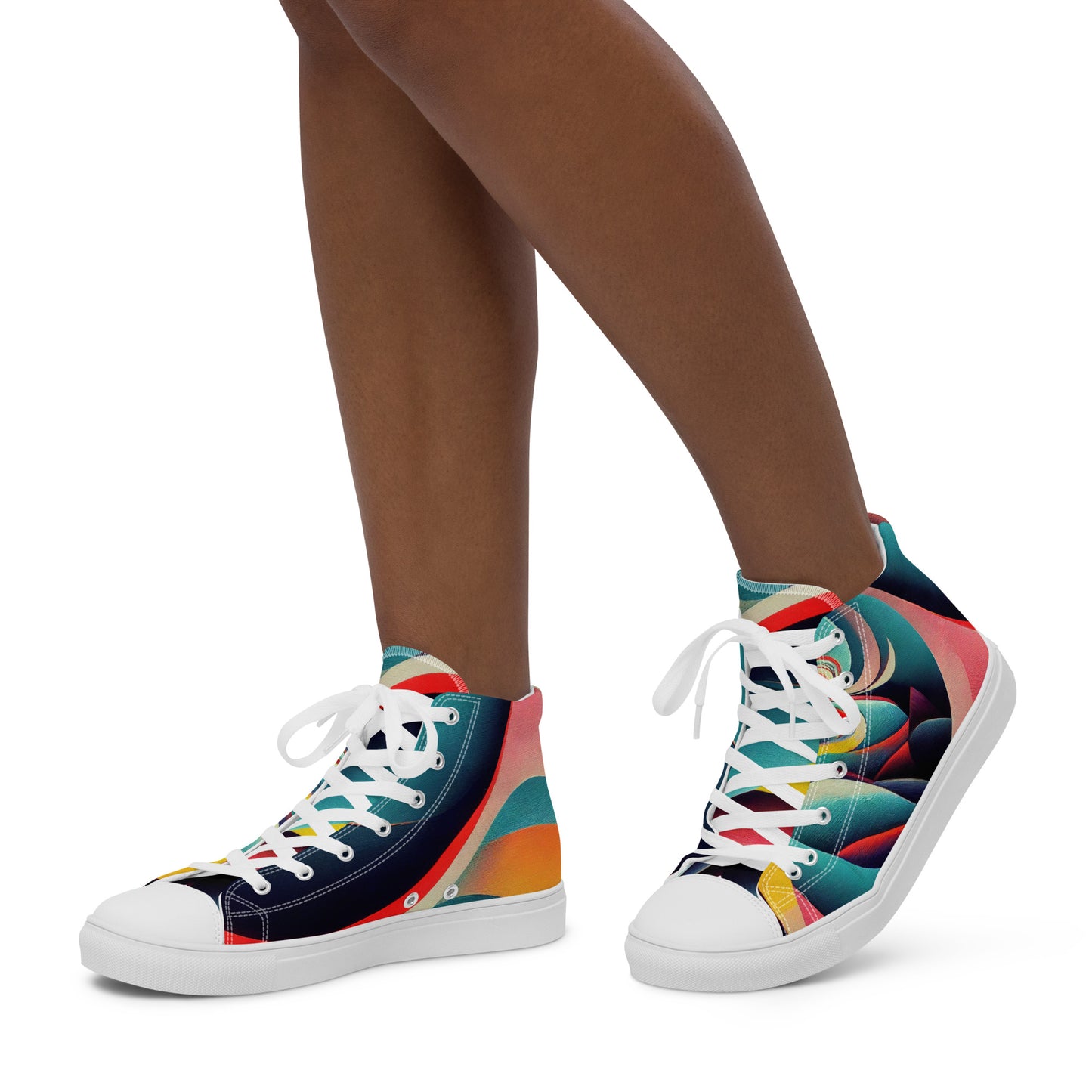Women’s high top canvas shoes- Abstract Pattern II