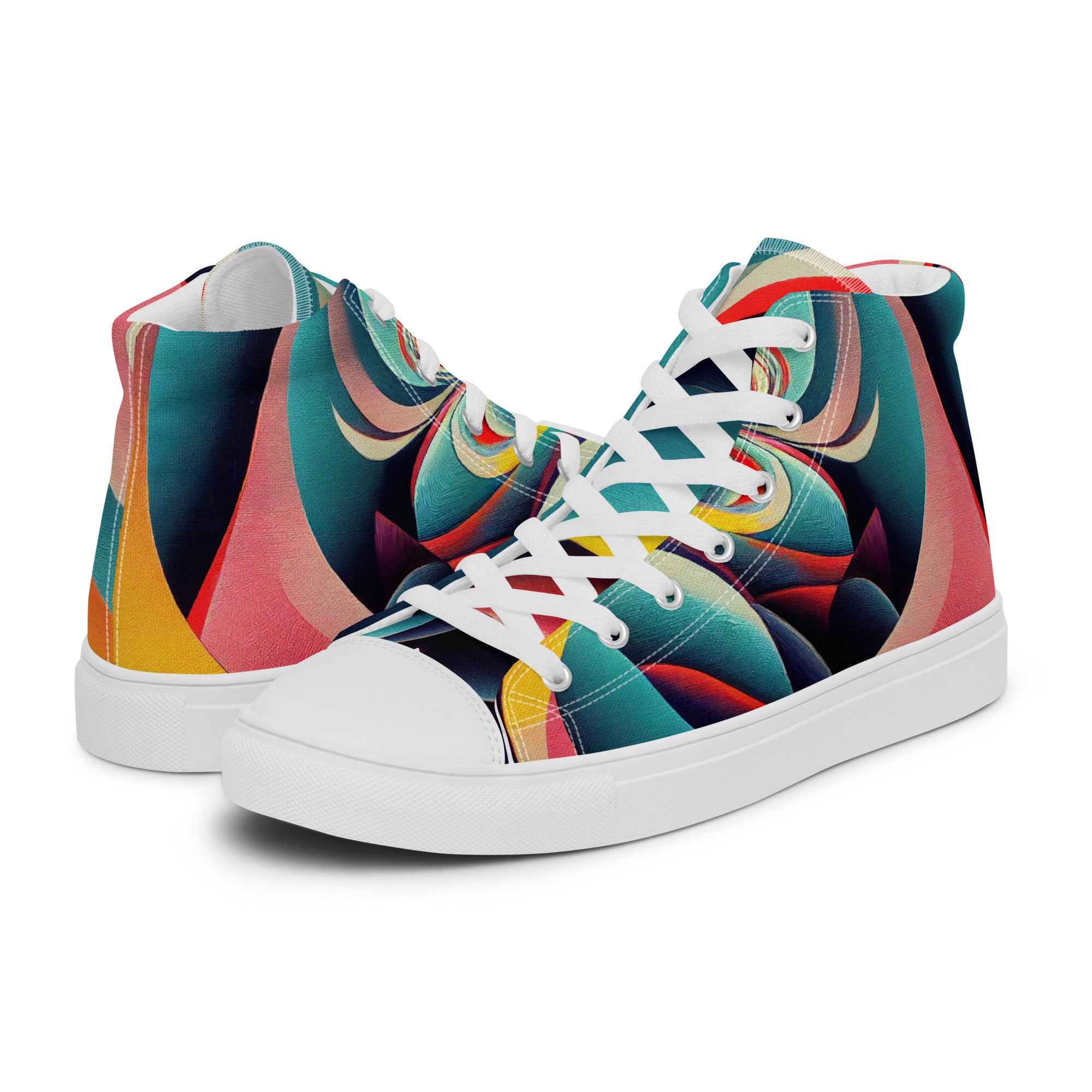 Women’s high top canvas shoes- Abstract Pattern II