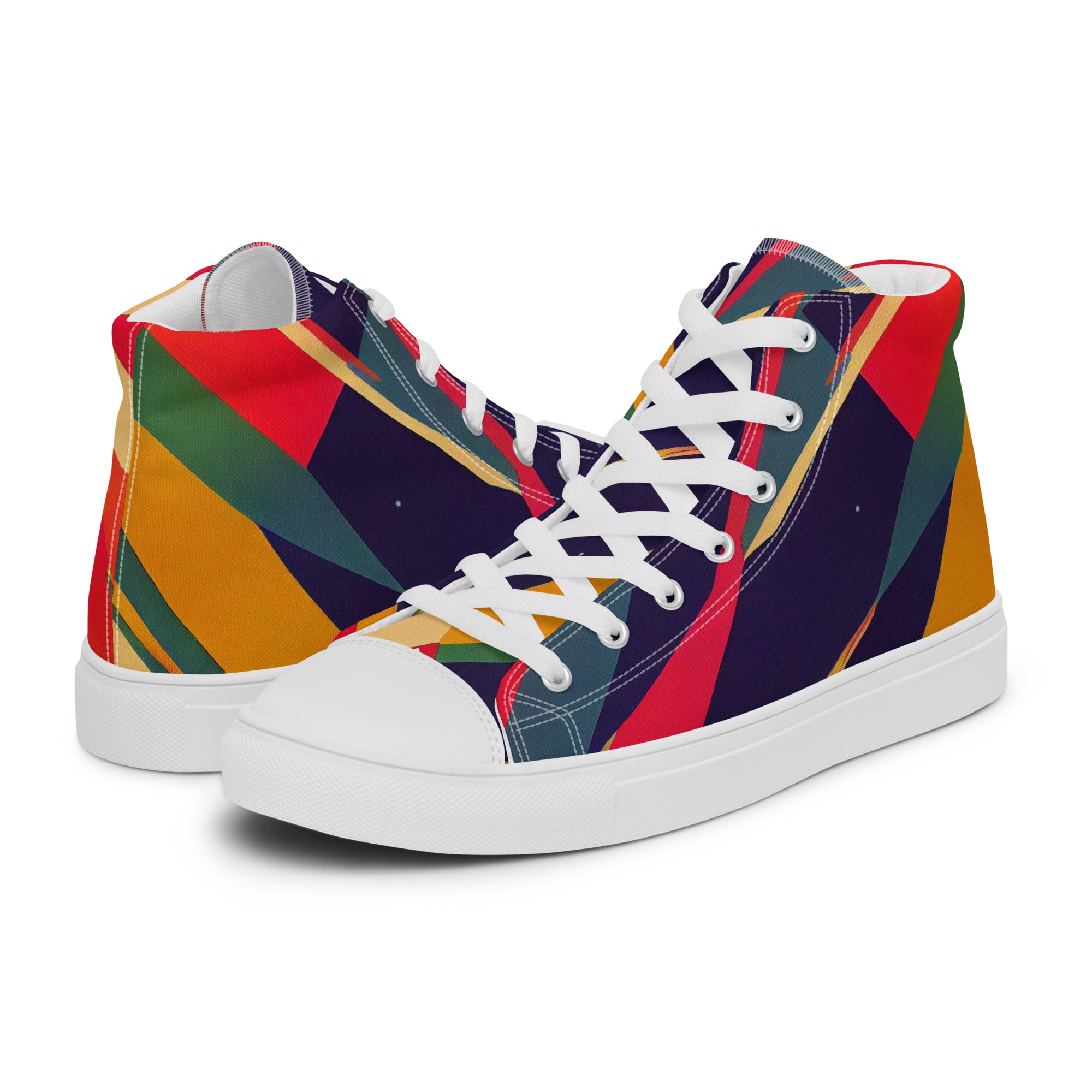 Women’s high top canvas shoes- Abstract Pattern III