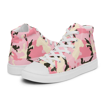 Women’s high top canvas shoes- Camo Pink