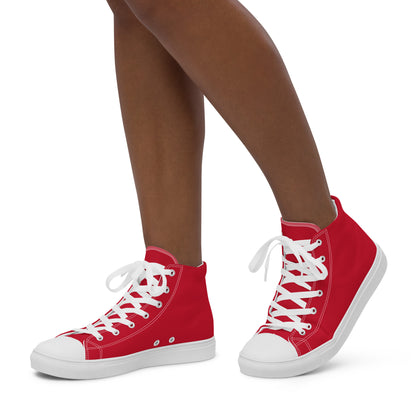 Women’s high top canvas shoes- Red