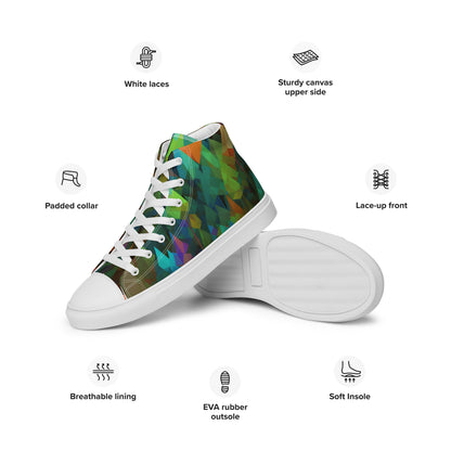 Women’s high top canvas shoes- Rainbow Forest