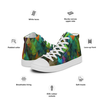 Women’s high top canvas shoes- Rainbow Forest