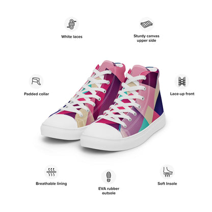 Women’s high top canvas shoes- Abstract Pattern I