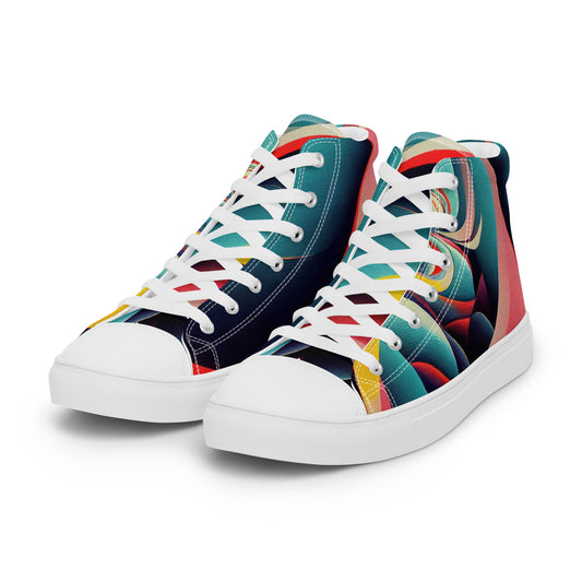 Women’s high top canvas shoes- Abstract Pattern II