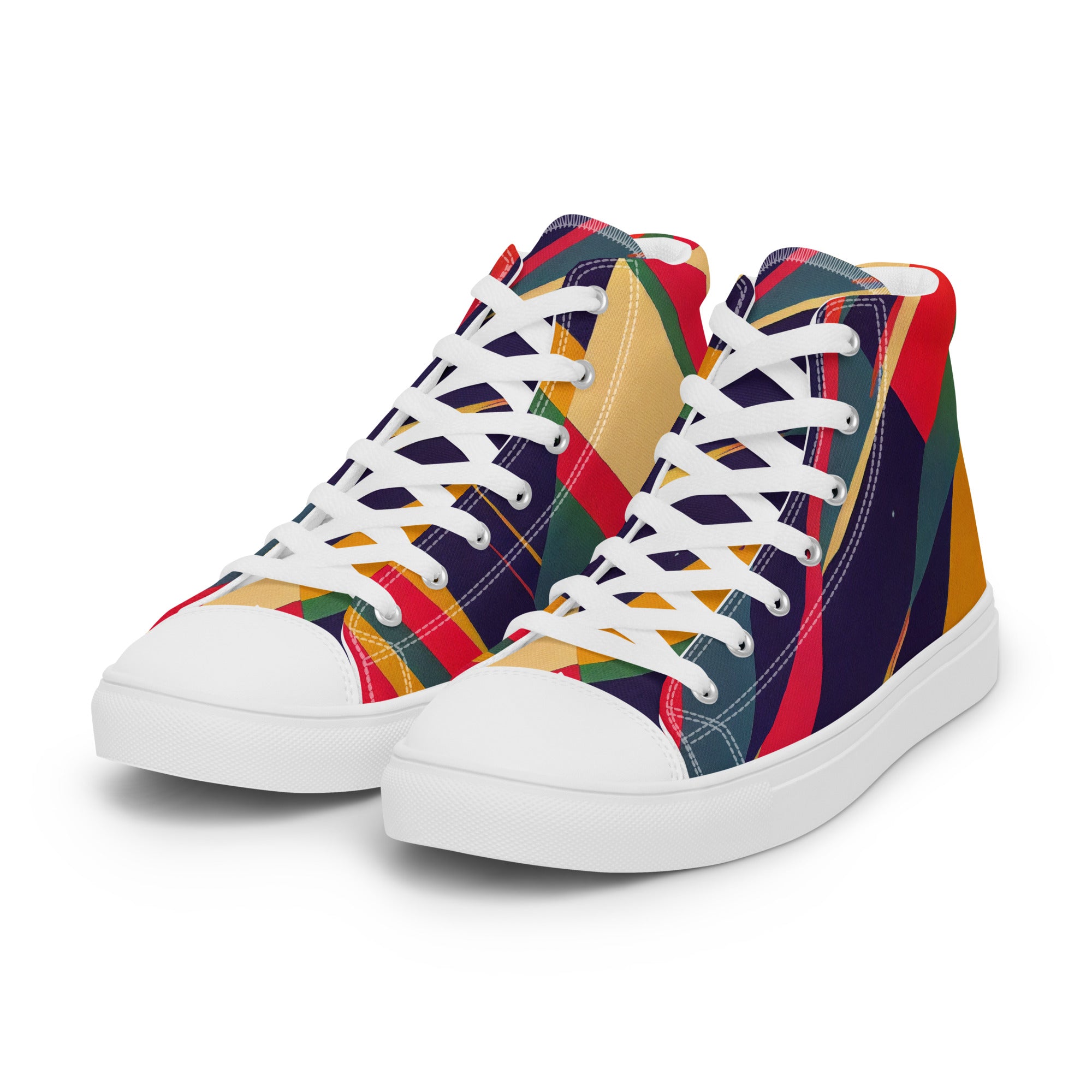 Women’s high top canvas shoes- Abstract Pattern III