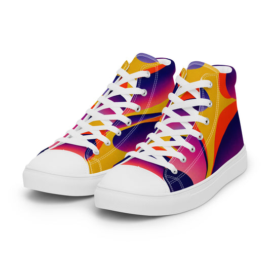 Women’s high top canvas shoes- Abstract Pattern IV