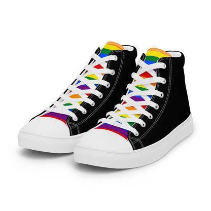 high top canvas shoes- Rainbow