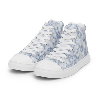 Women’s high top canvas shoes- Blue Marble