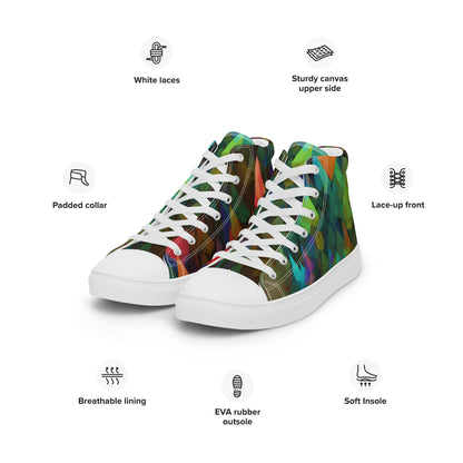 Women’s high top canvas shoes- Rainbow Forest