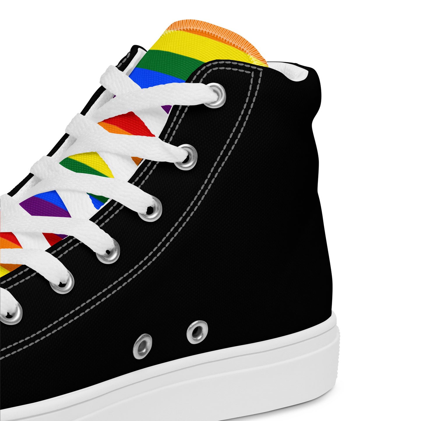 high top canvas shoes- Rainbow