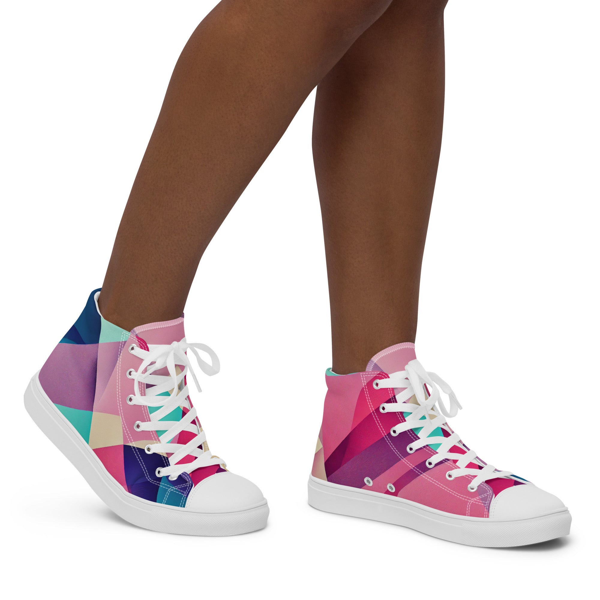 Women’s high top canvas shoes- Abstract Pattern I