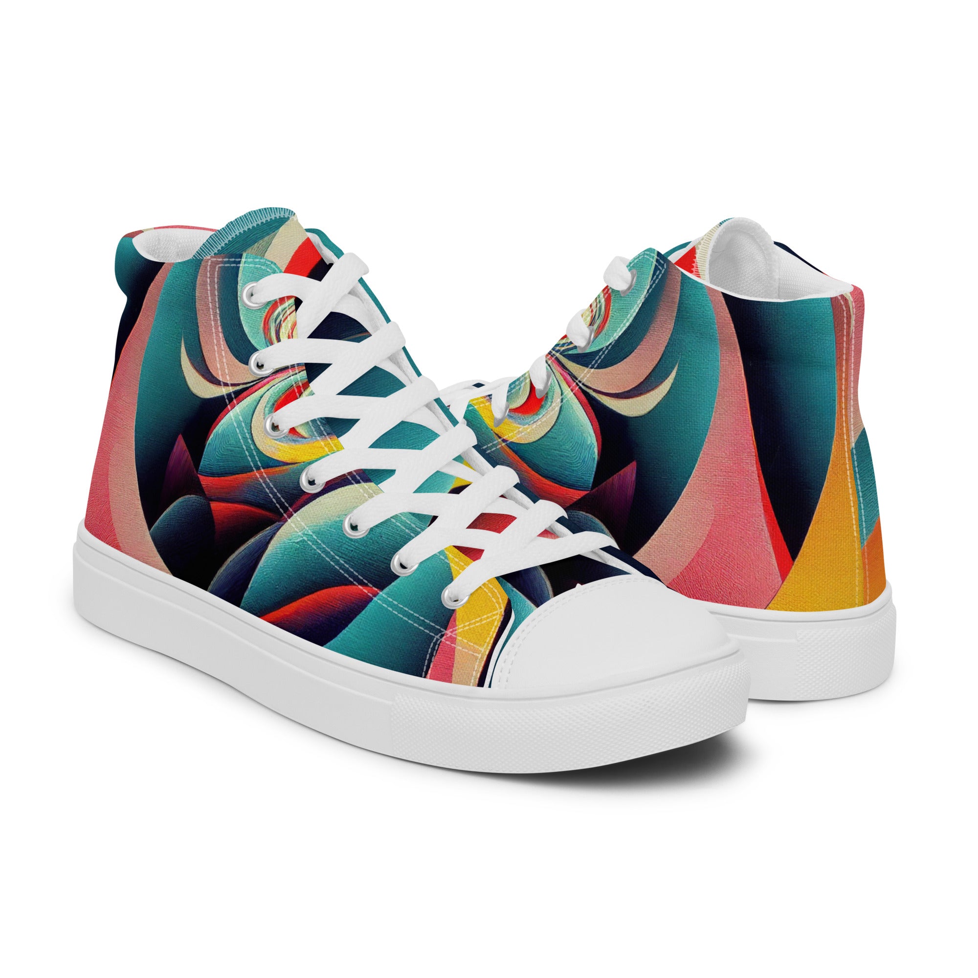 Women’s high top canvas shoes- Abstract Pattern II