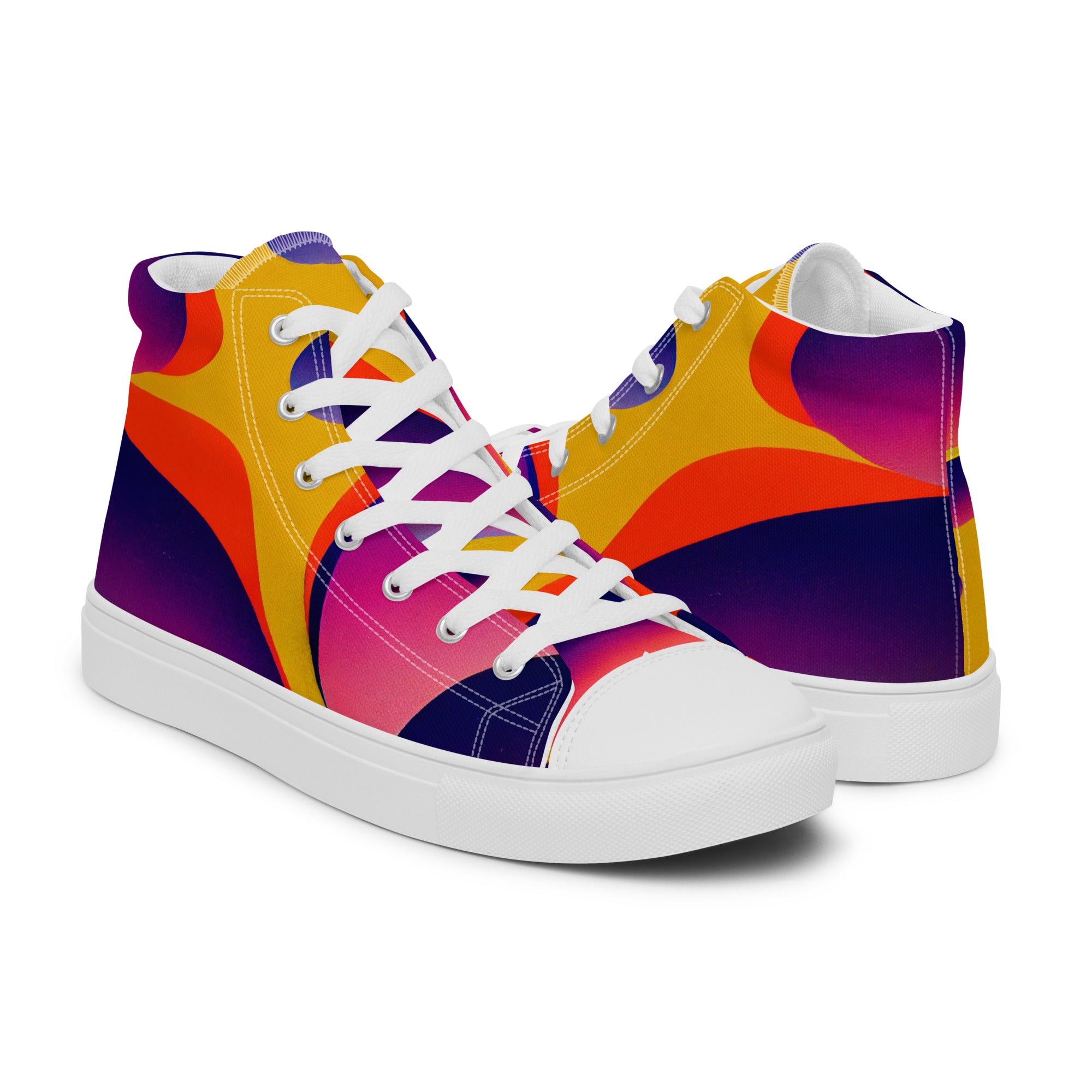 Women’s high top canvas shoes- Abstract Pattern IV