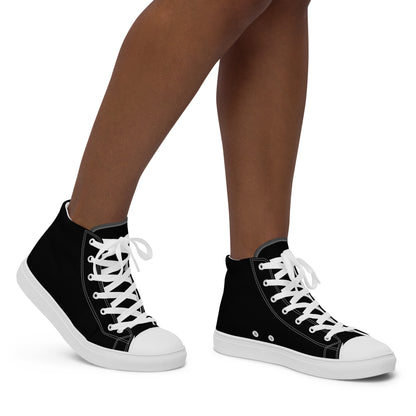 Women’s high top canvas shoes- Black