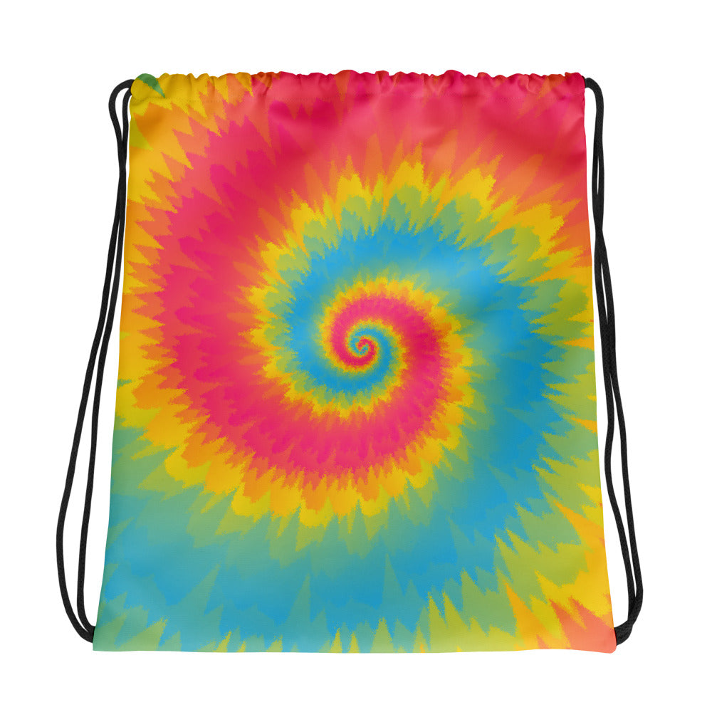 Drawstring Bag-Tie Dye Spiral-Pansexual