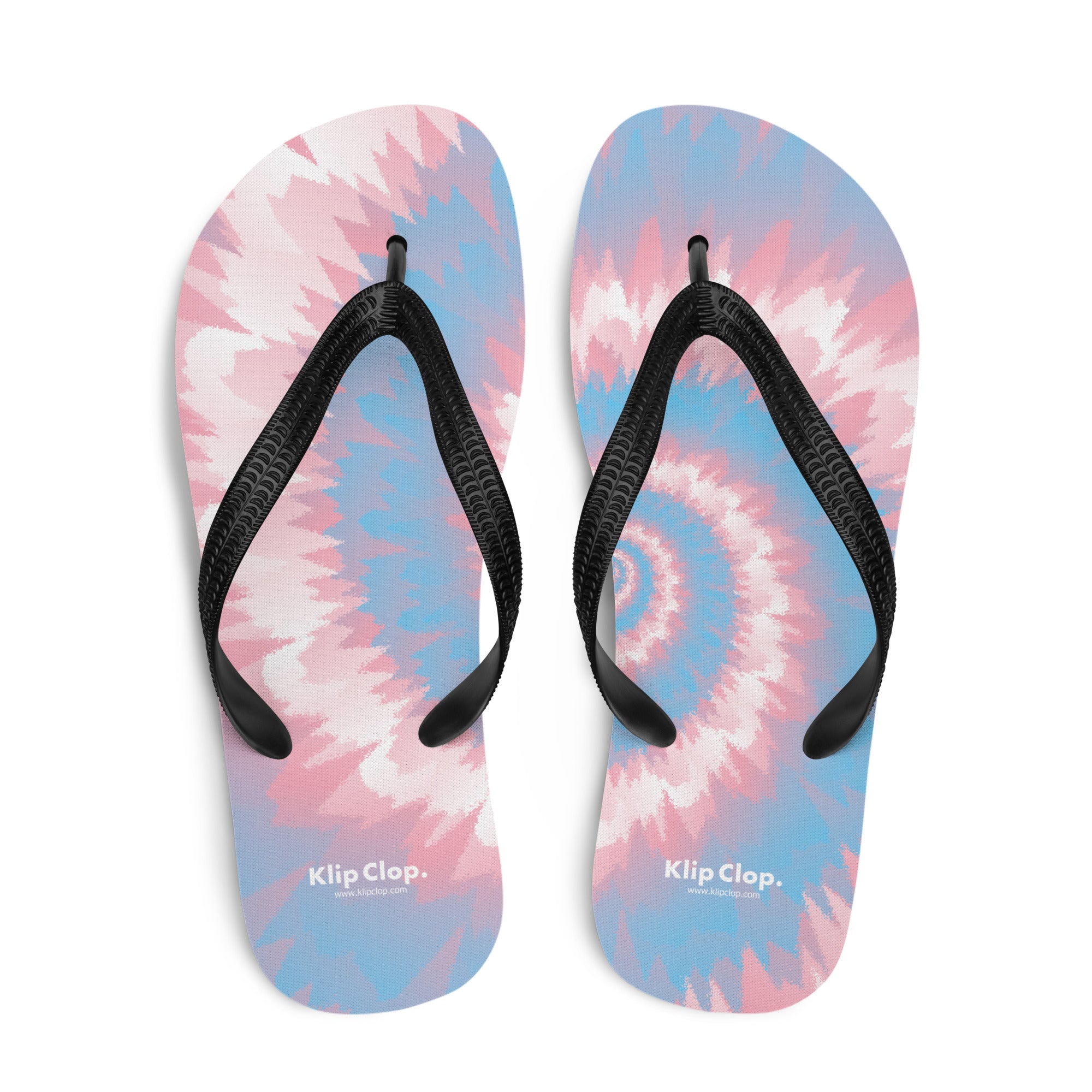 LGBTQFlip-Flops-Tie Dye Spiral-Transgender
