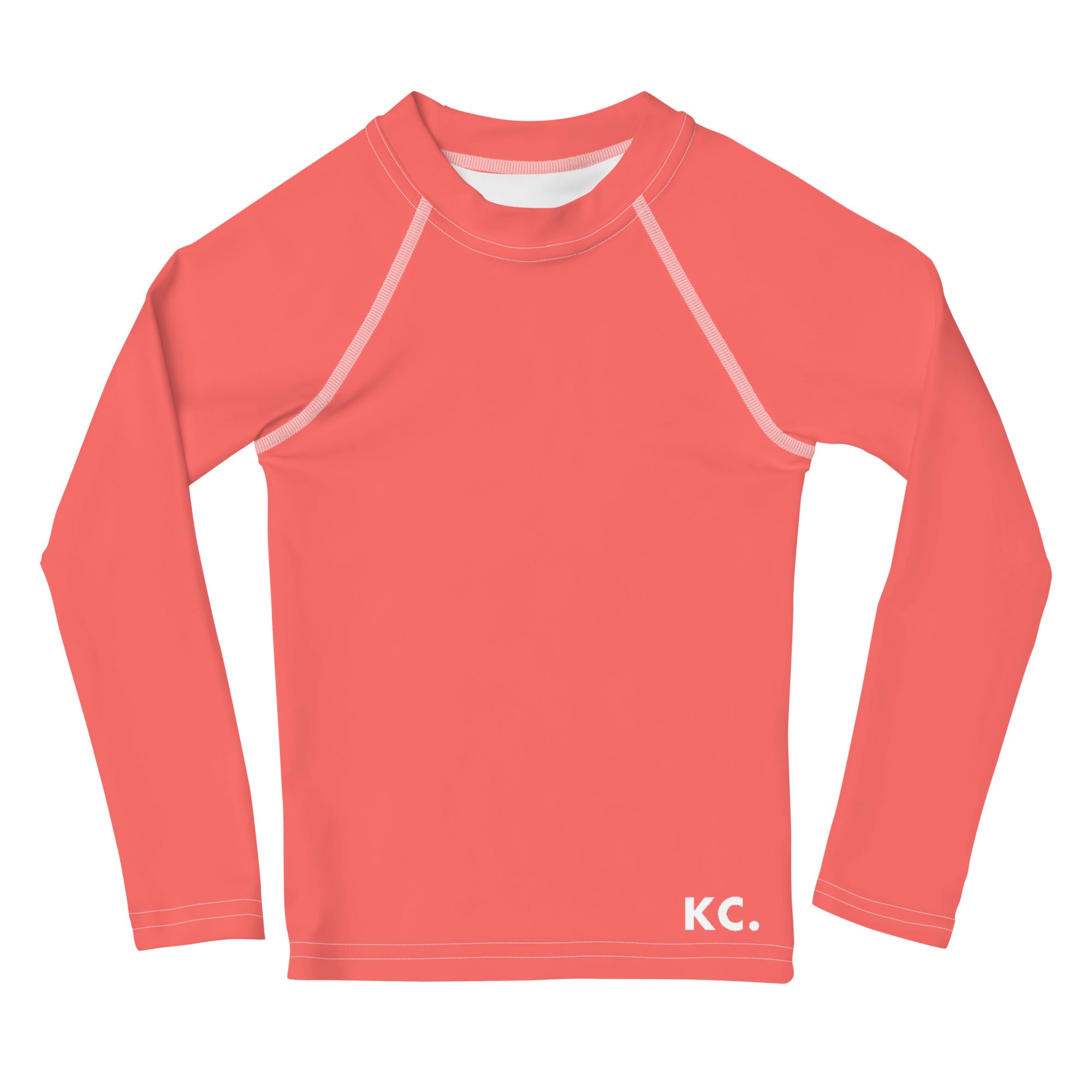Kids Rash Guard- Coral