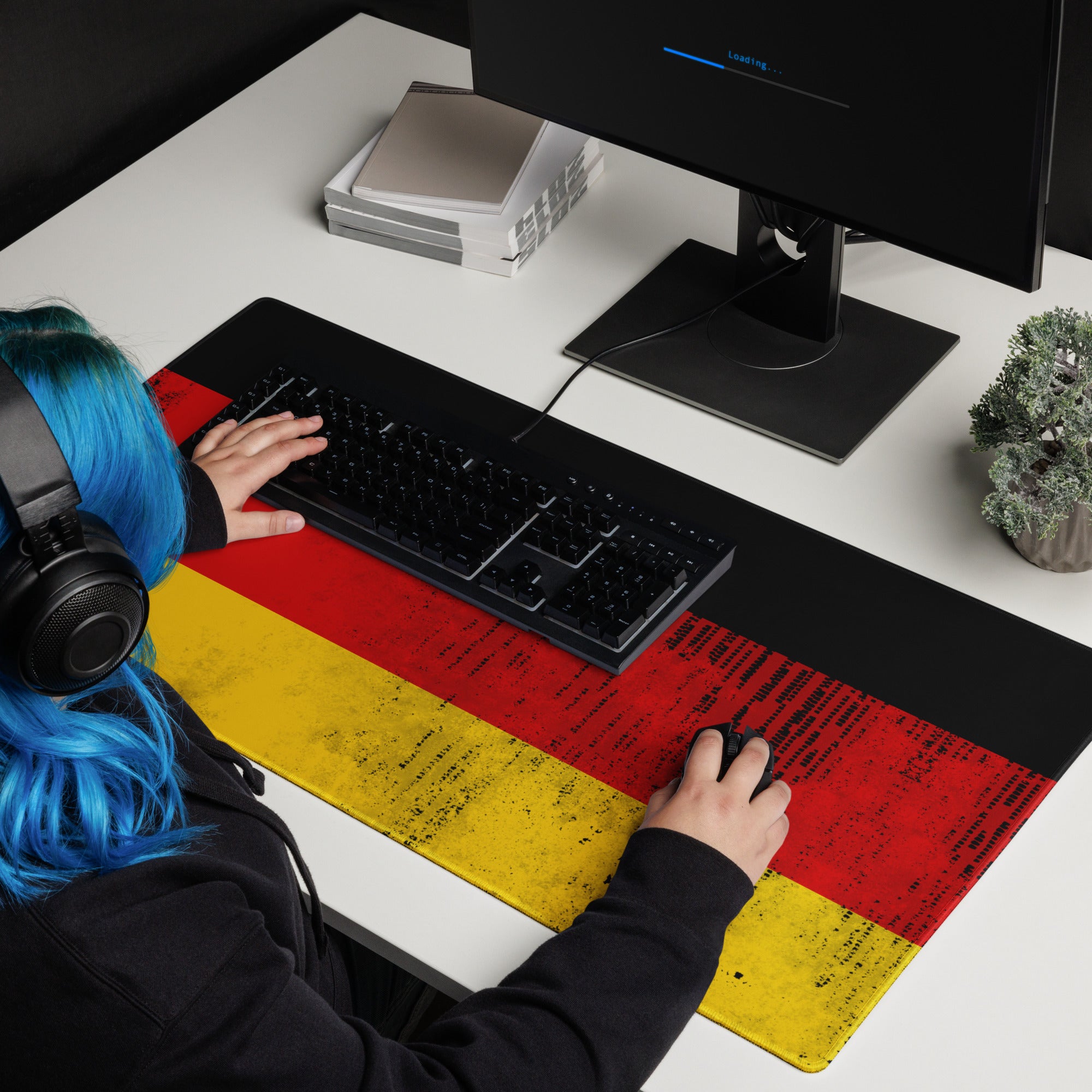 Gaming mouse pad-Germany Flag with grunge effect
