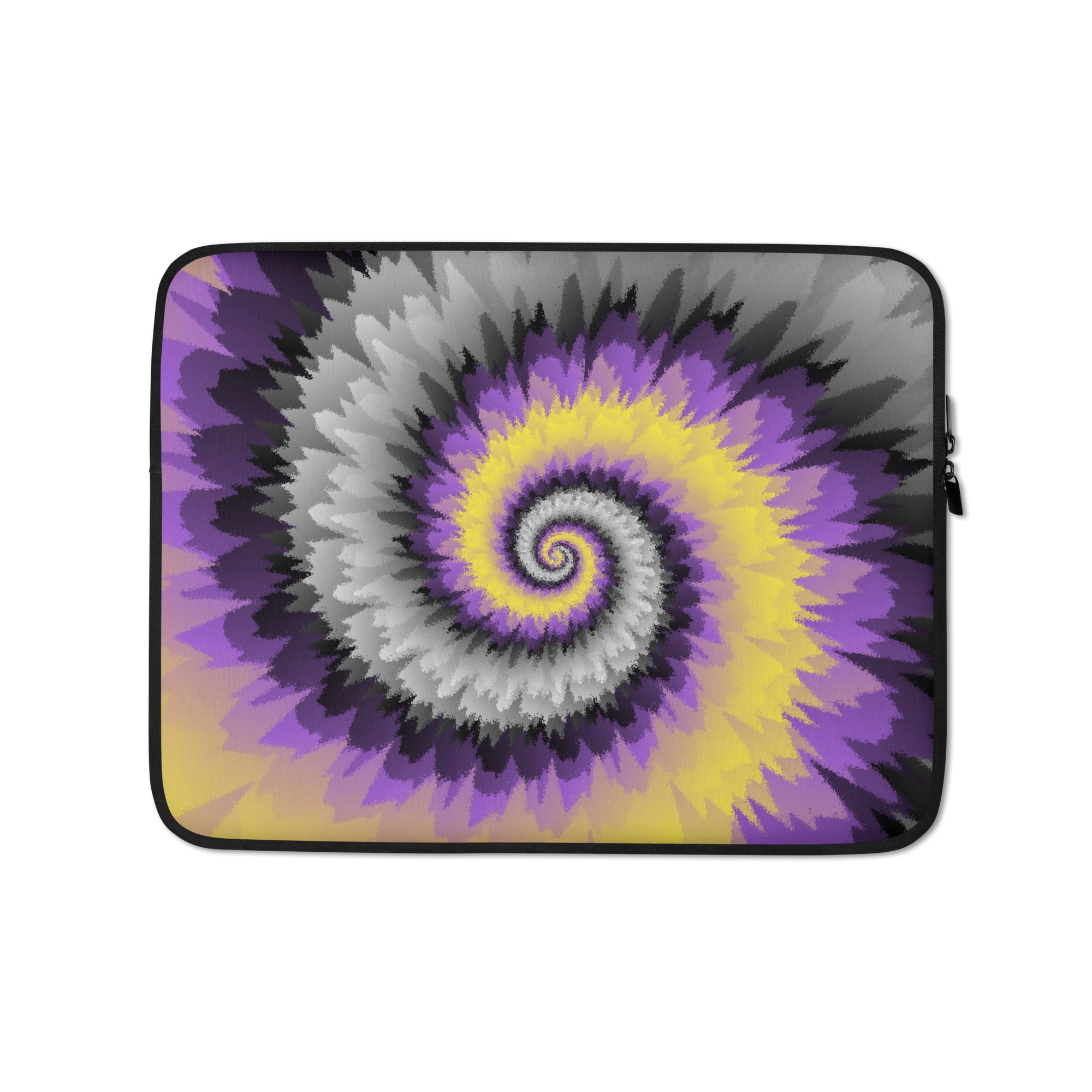 Laptop Sleeve-Tie Dye Spiral-Nonbinary