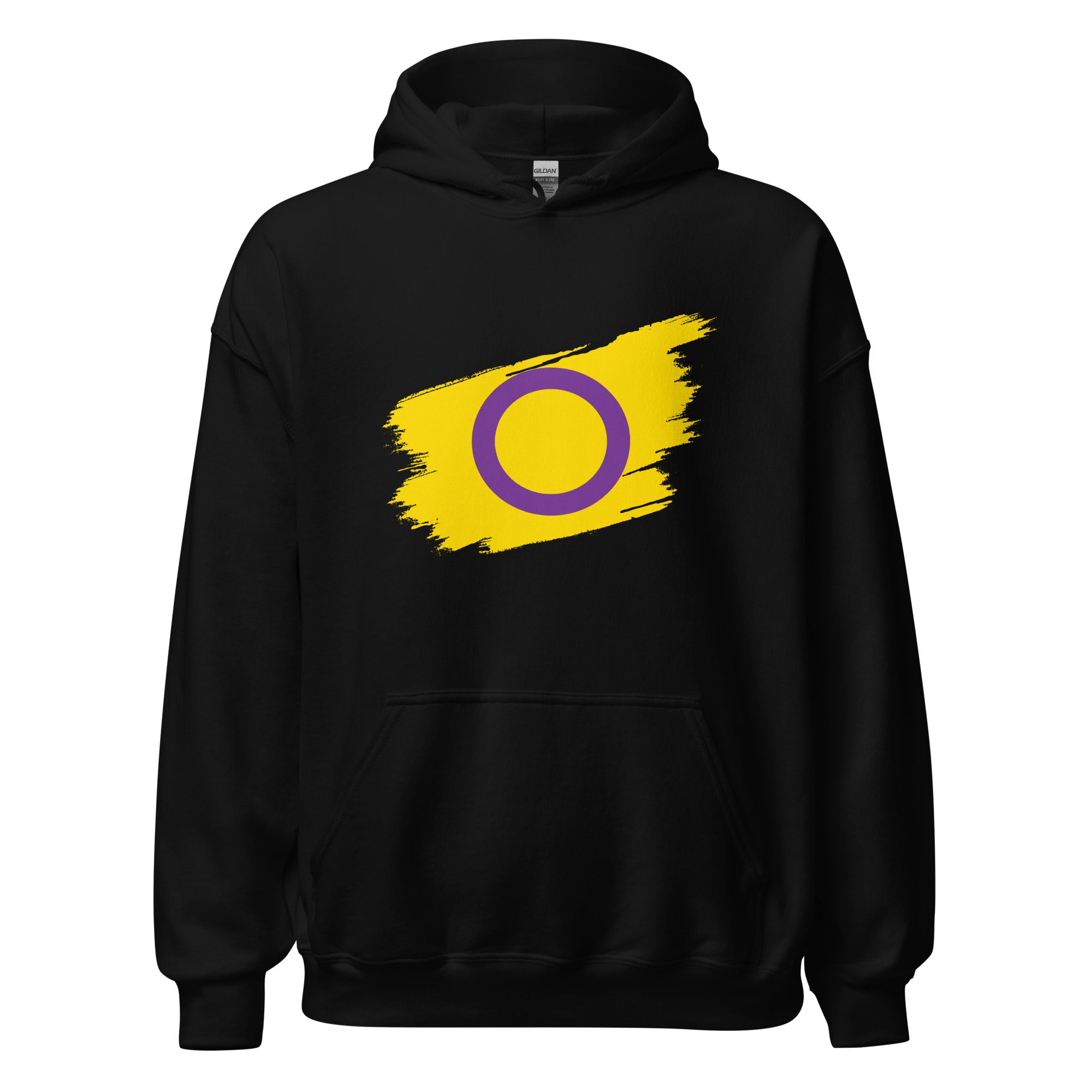 Unisex Hoodie-Intersex Grunge Flag