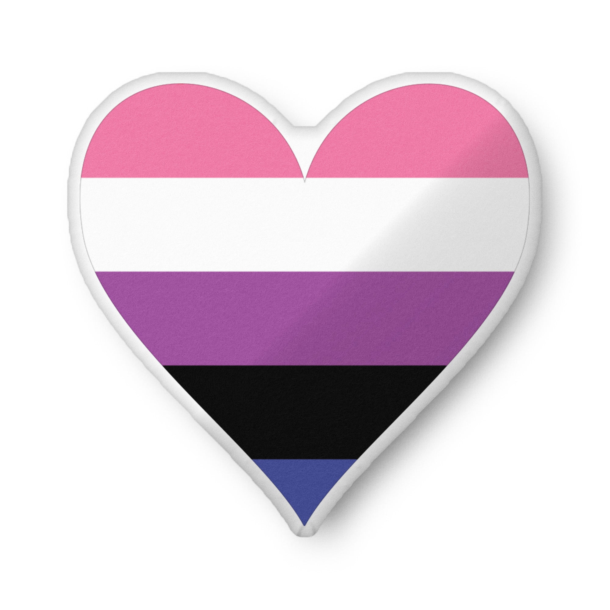 Custom-shaped pillow-Genderfluid Heart
